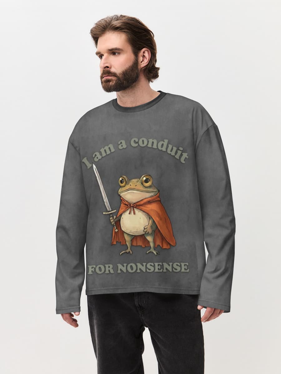 Men's oversized cotton long sleeve