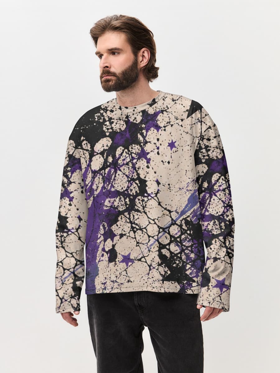 Men's oversized cotton long sleeve
