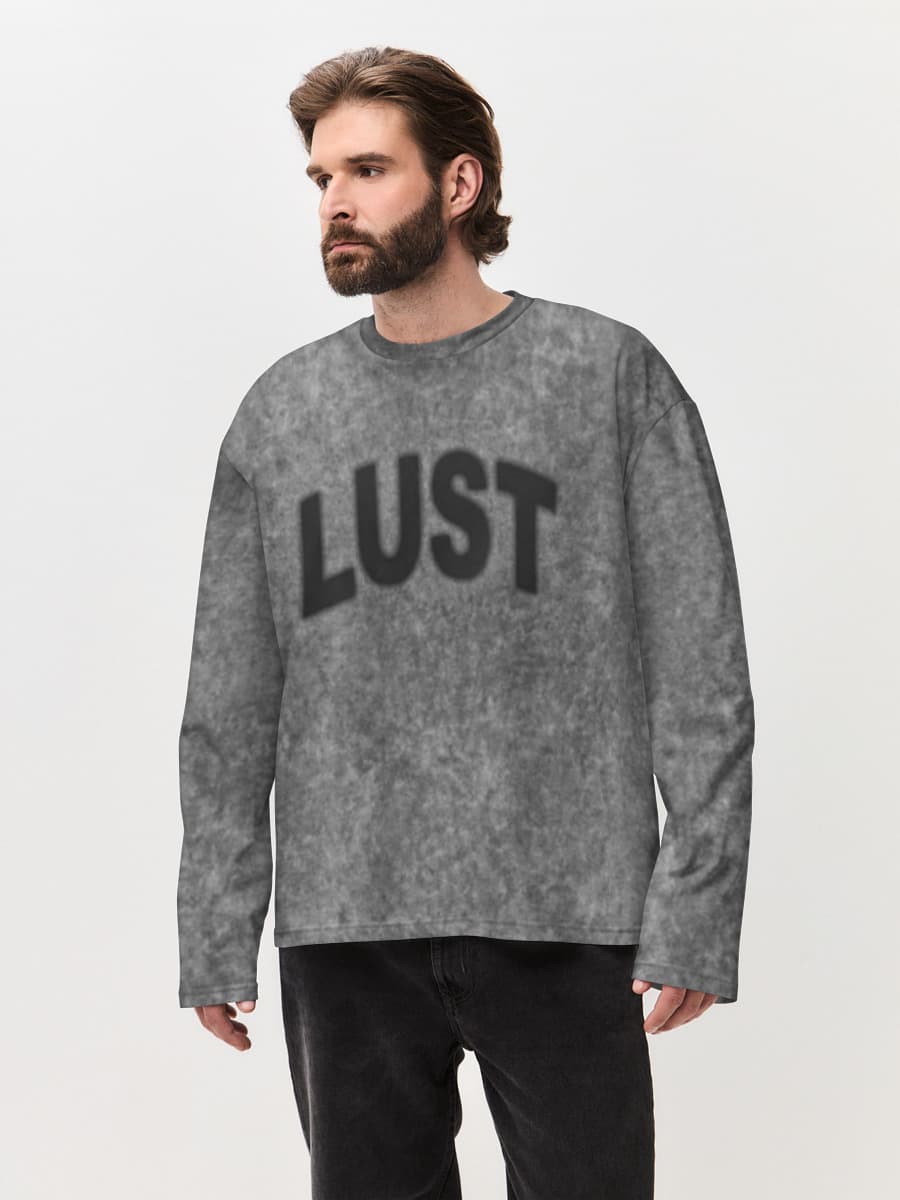 Men's oversized cotton long sleeve
