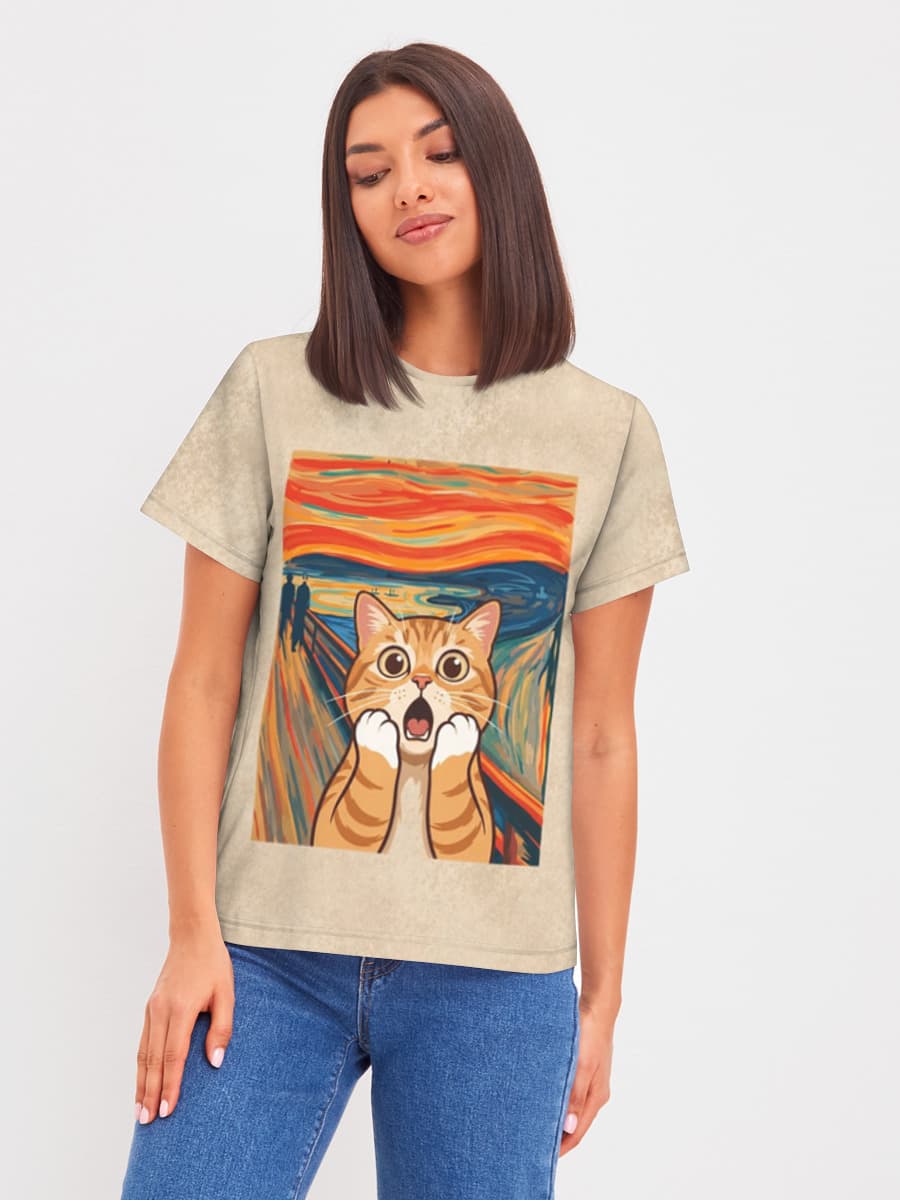 Edvard Meownch Existential Cat Scream