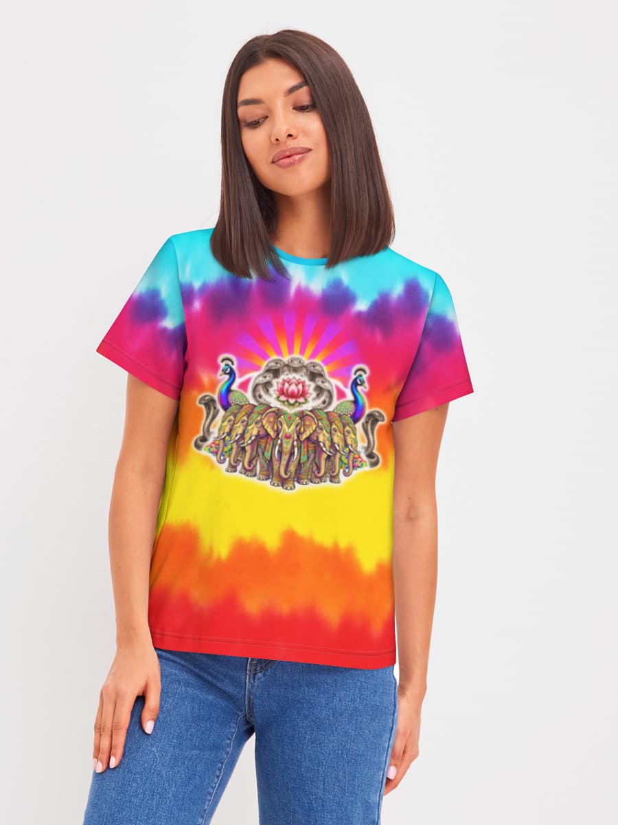 Bright Elephants Multicolour Tie Dye