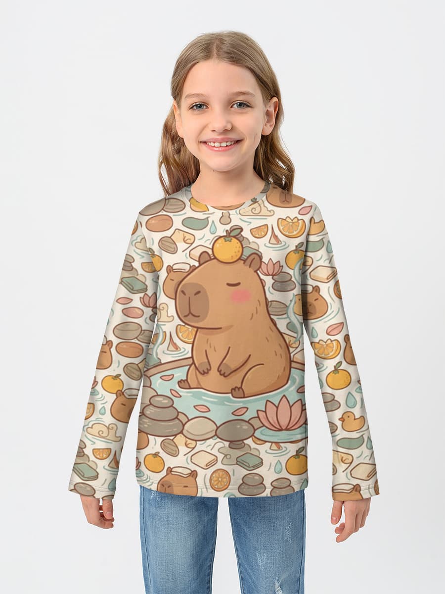 Children's cotton long sleeve shirt