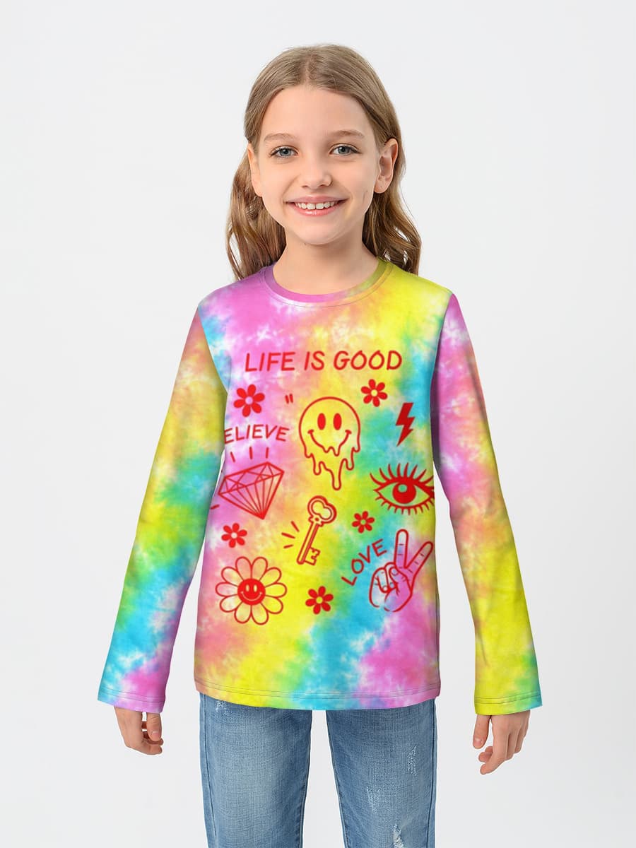 Children's cotton long sleeve shirt