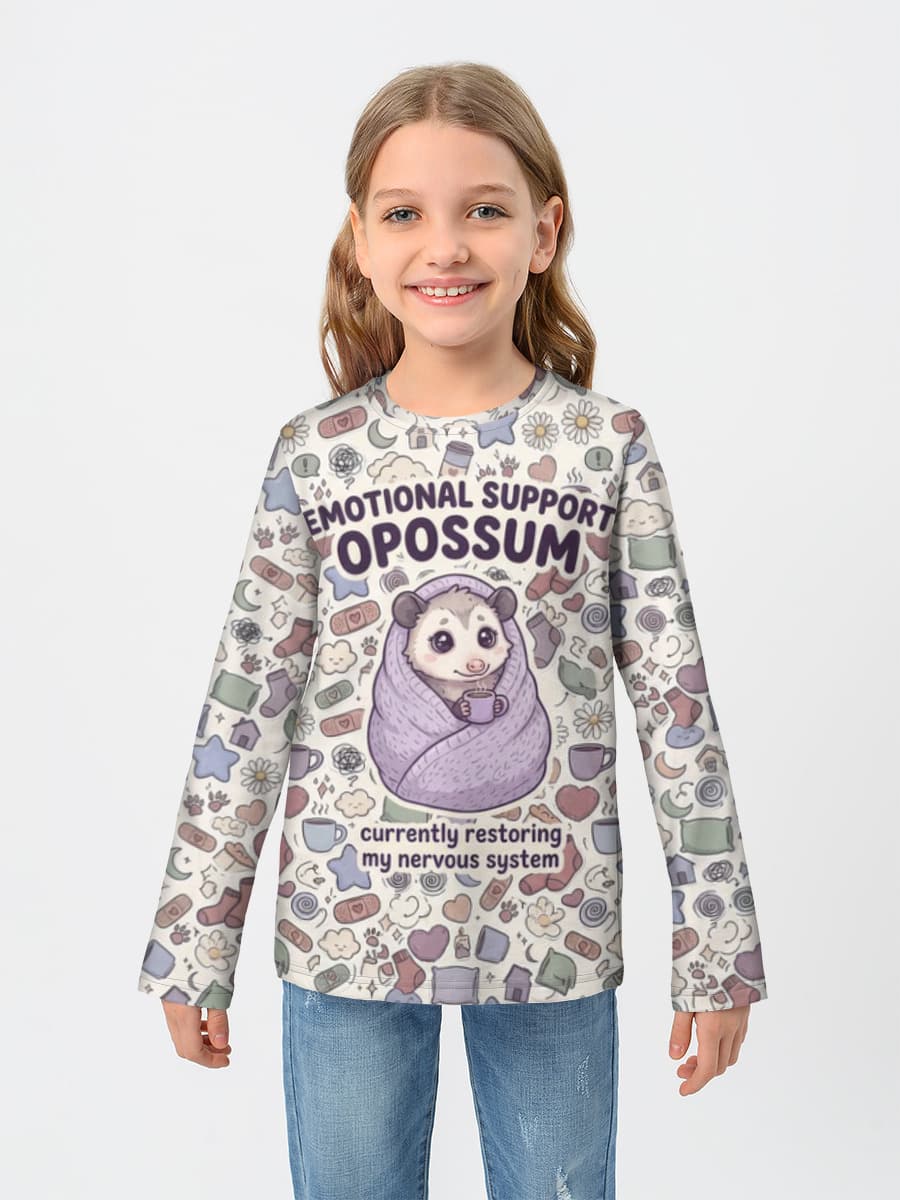 Children's cotton long sleeve shirt