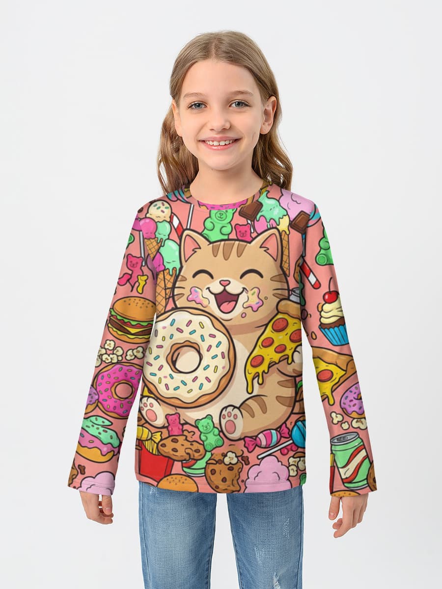Children's cotton long sleeve shirt