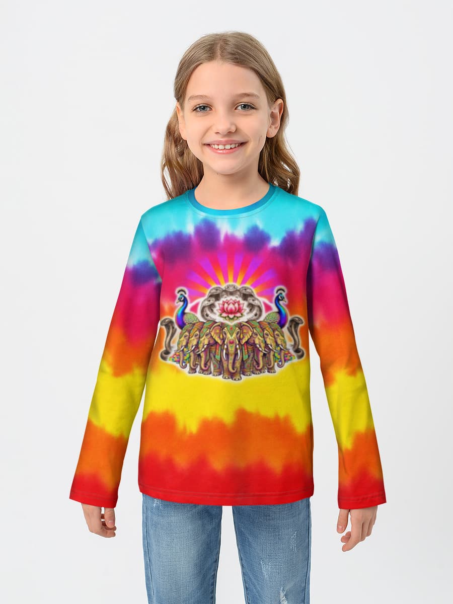 Bright Elephants Multicolour Tie Dye