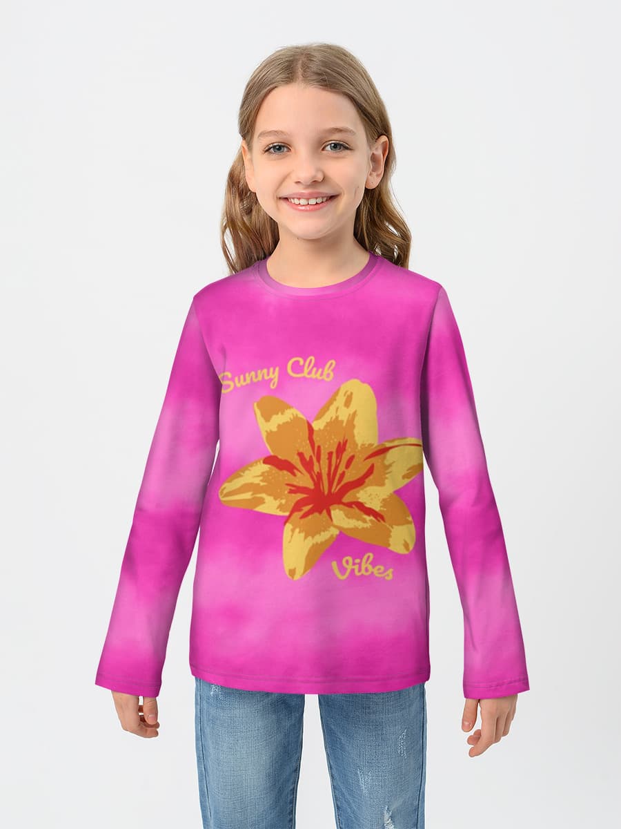 Children's cotton long sleeve shirt
