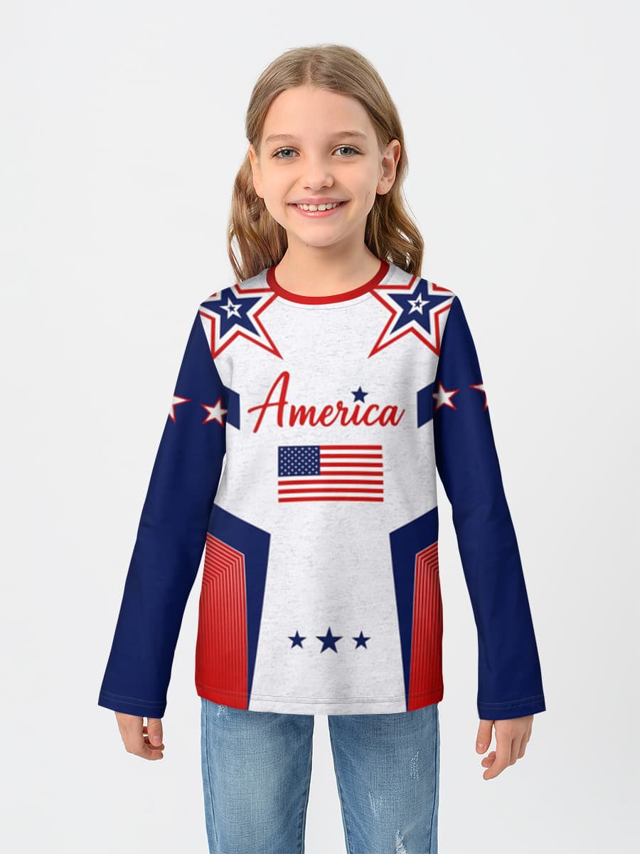 Children's cotton long sleeve shirt