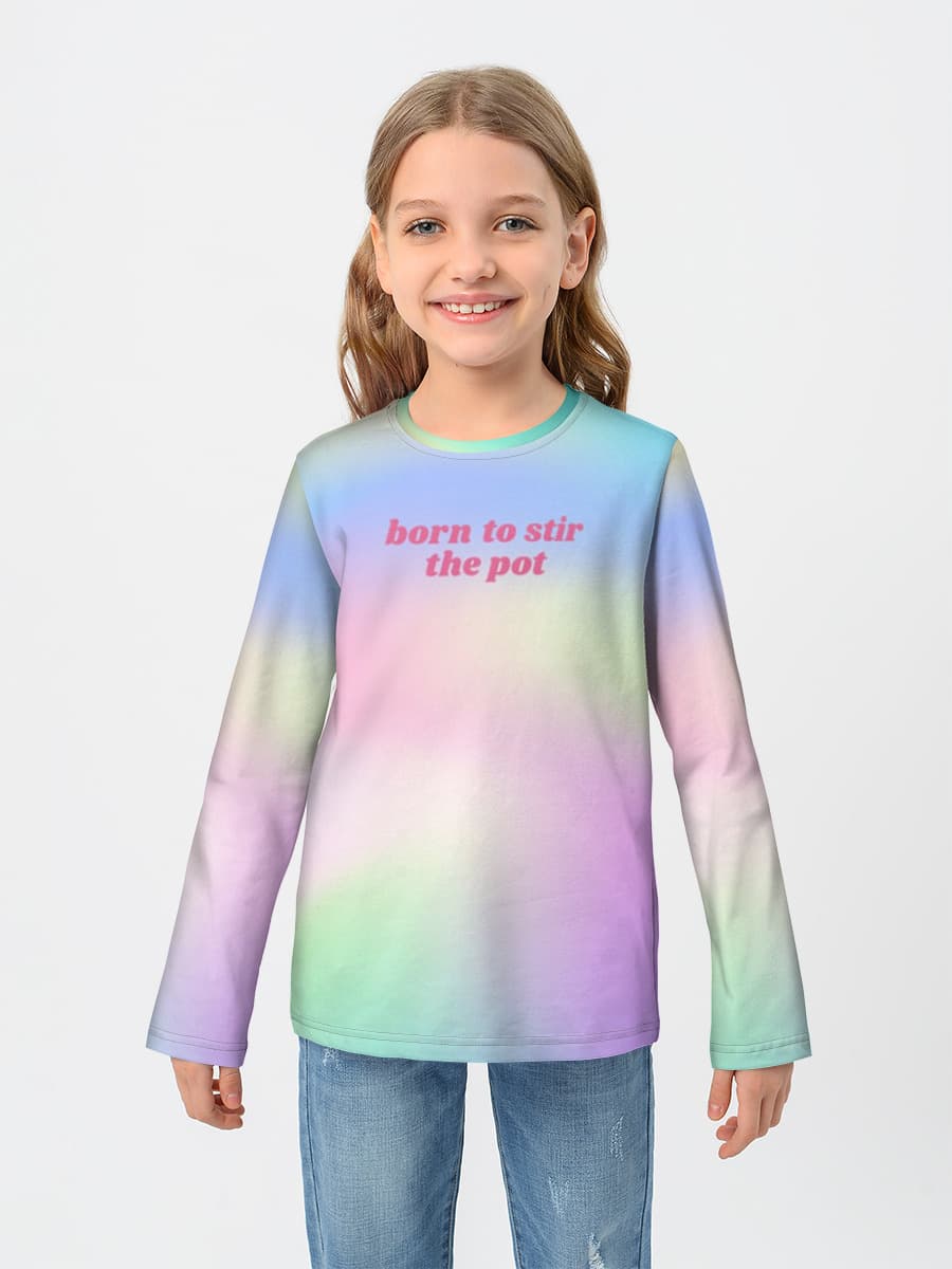 Children's cotton long sleeve shirt