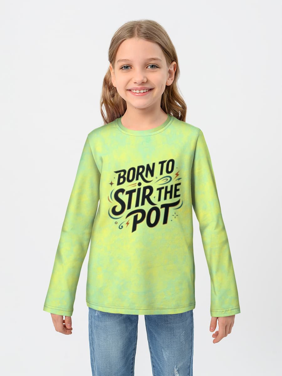 Children's cotton long sleeve shirt