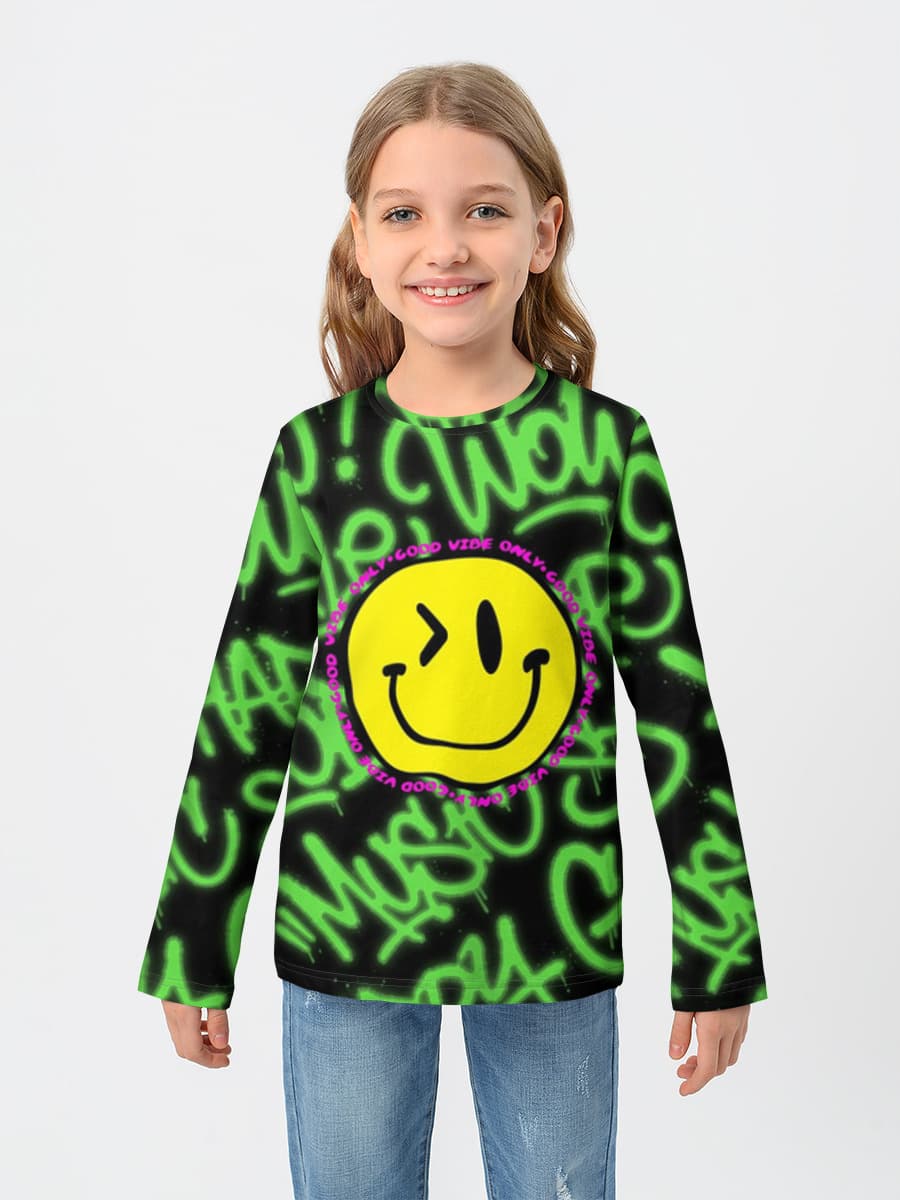 Children's cotton long sleeve shirt
