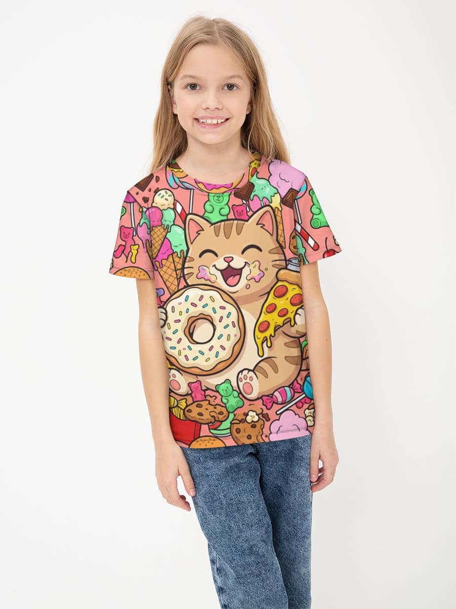 Children's cotton T-shirt (for girls. Copy)