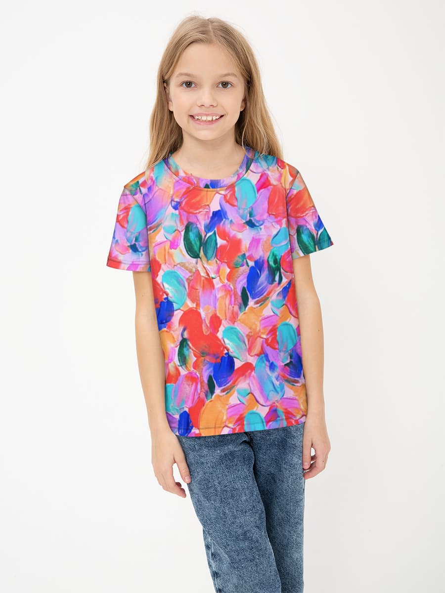 Children's cotton T-shirt (for girls. Copy)