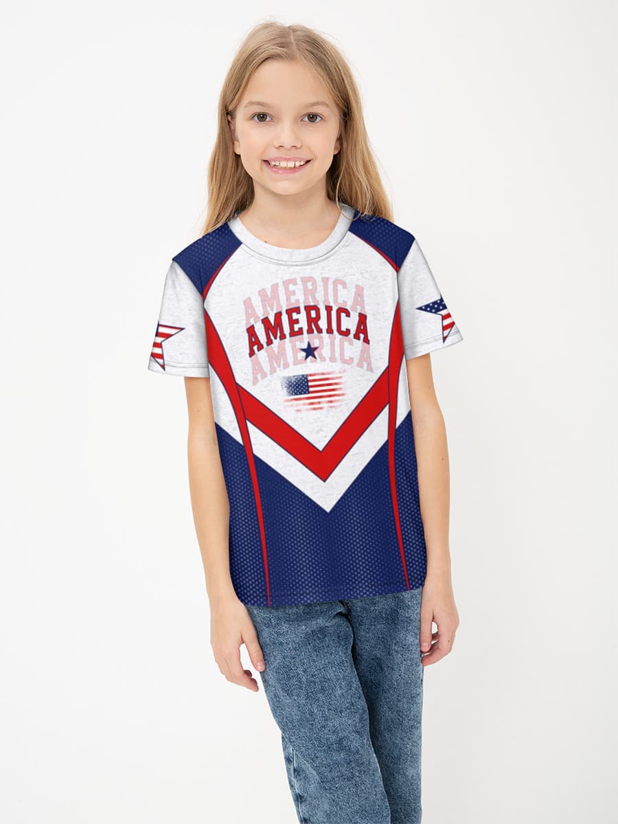 Children's cotton T-shirt (for girls. Copy)