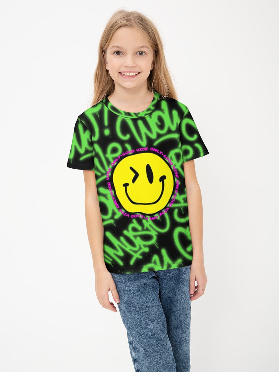 Children's cotton T-shirt (for girls. Copy)