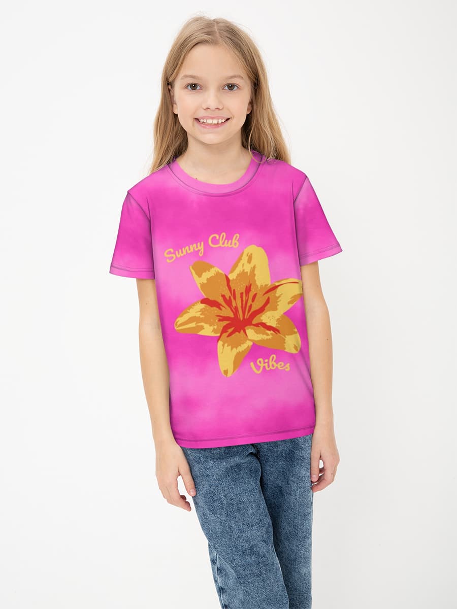 Children's cotton T-shirt (for girls. Copy)
