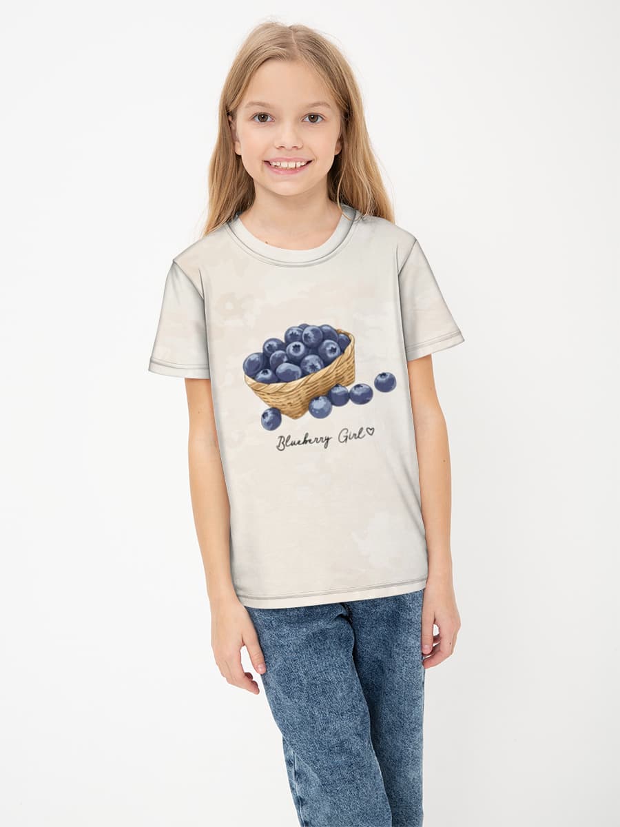 Children's cotton T-shirt (for girls. Copy)