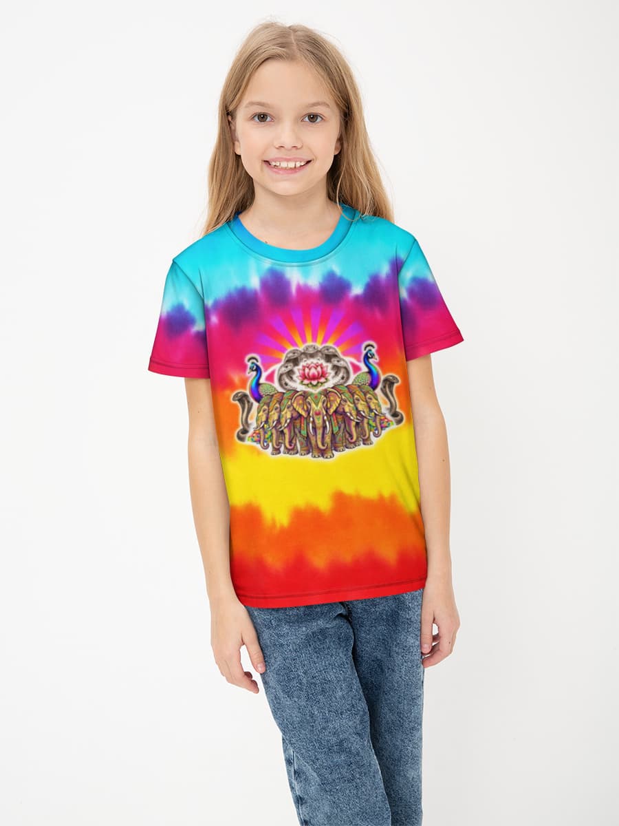Bright Elephants Multicolour Tie Dye
