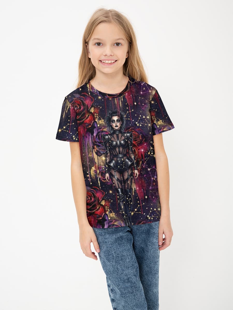 Children's cotton T-shirt (for girls. Copy)