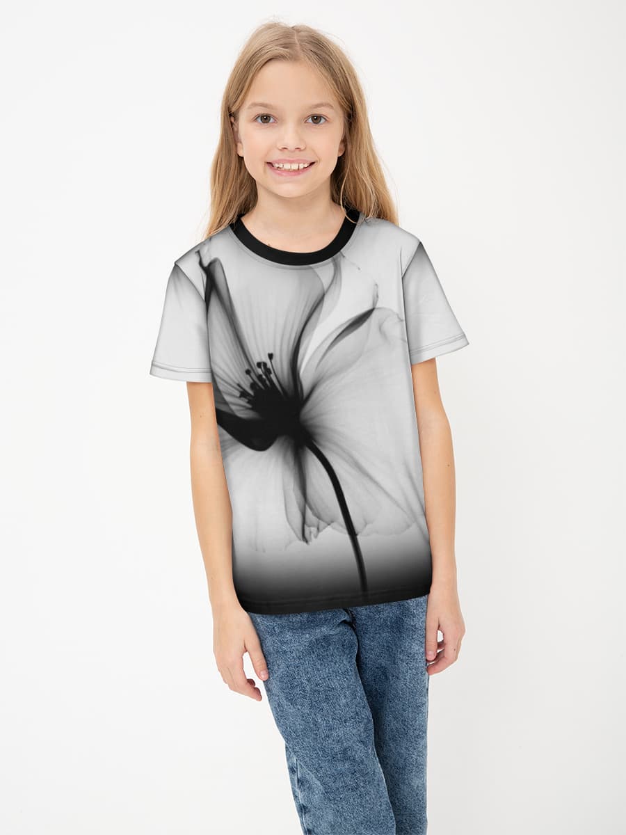 Monochrome Bloom Statement Tee